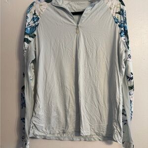 Kastel Raglan Floral Sleeve Women's Top